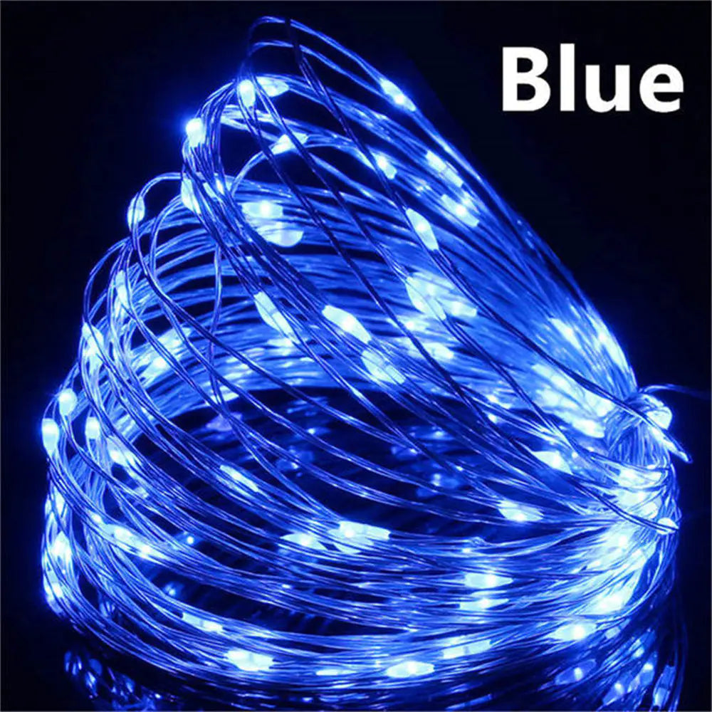 Solar LED Copper Wire String Lights for Room Decor