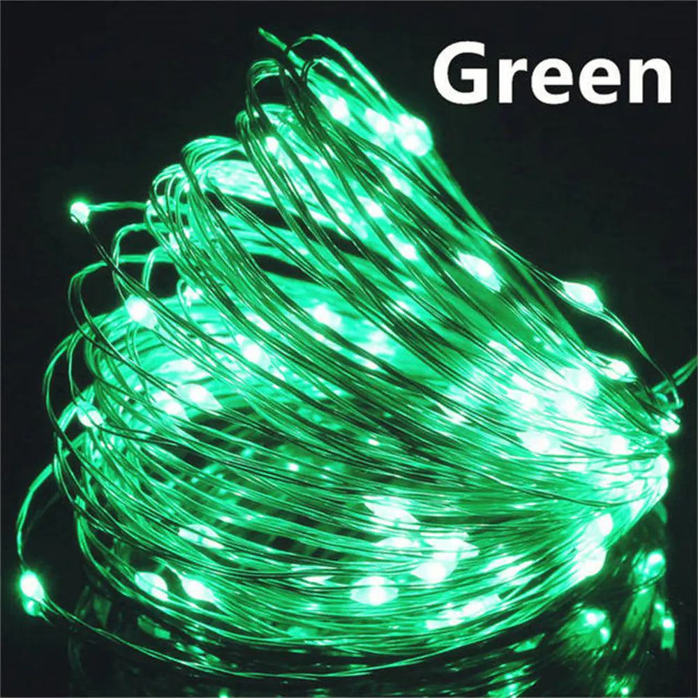 Solar LED Copper Wire String Lights for Room Decor