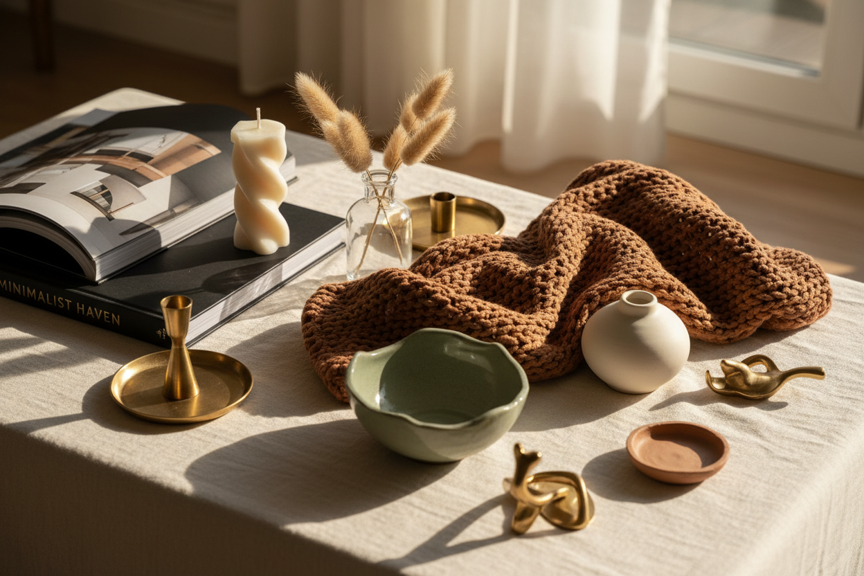 create me a realism banner for a section in my Shopify store that sells home goods and trendy stuff.