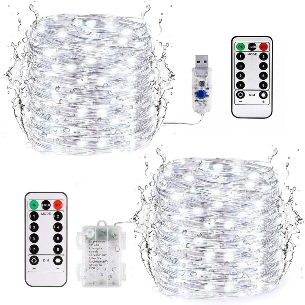 Solar LED Copper Wire String Lights for Room Decor